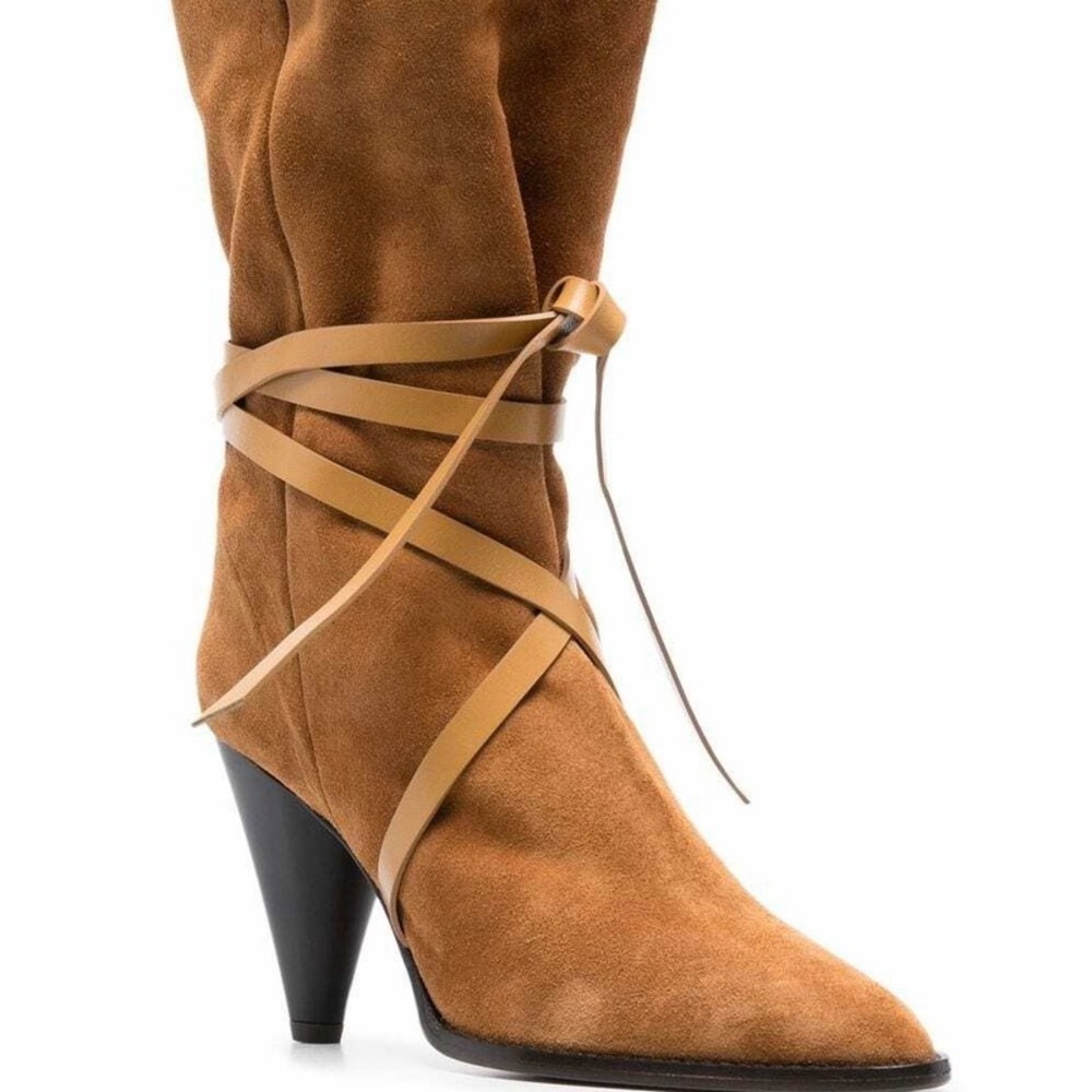 ISABEL MARANT - Lidly Velvet Heel Ankle Boots